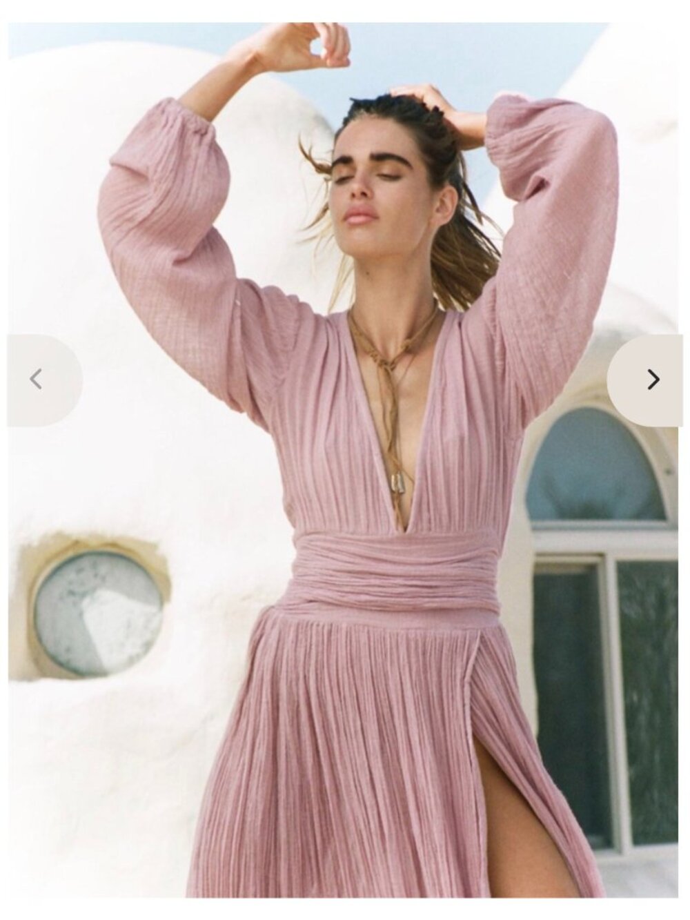 NWT Jens Pirate Booty 'Lapis Maxi Amethyst Long-Sleeve Maxi BOHO Dress Sz M - Picture 2 of 9